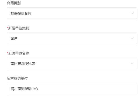 原PC担保合同类别与签约单位