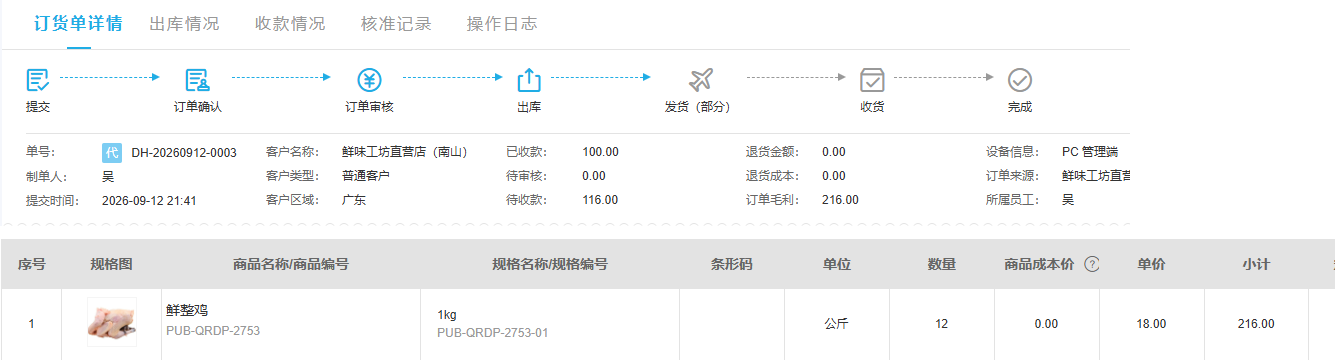 历史PC原订货单位数量与部分发货货款参考