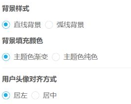 历史背景、颜色和头像设置局部,企业入口与预览金额不在本图。