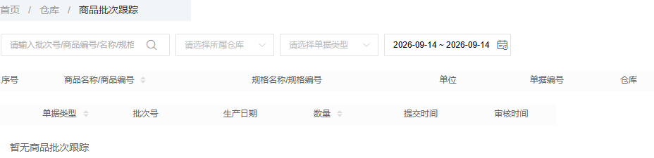 历史批次跟踪当日审核日期与空结果