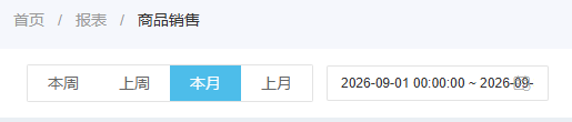 历史PC商品销售入口及期间；日期末尾原图不完整，须核当前完整回显。
