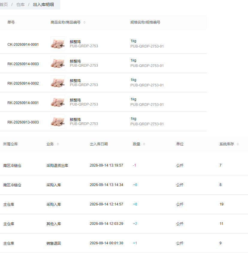 历史PC此前采购退供其他入库与销售返回五行