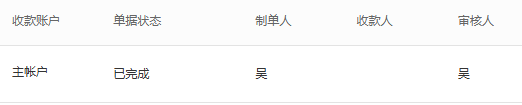 历史收款单的账户状态与制审人员局部