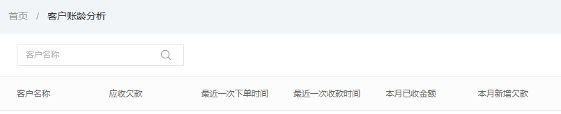 历史PC账龄查询前部字段参照