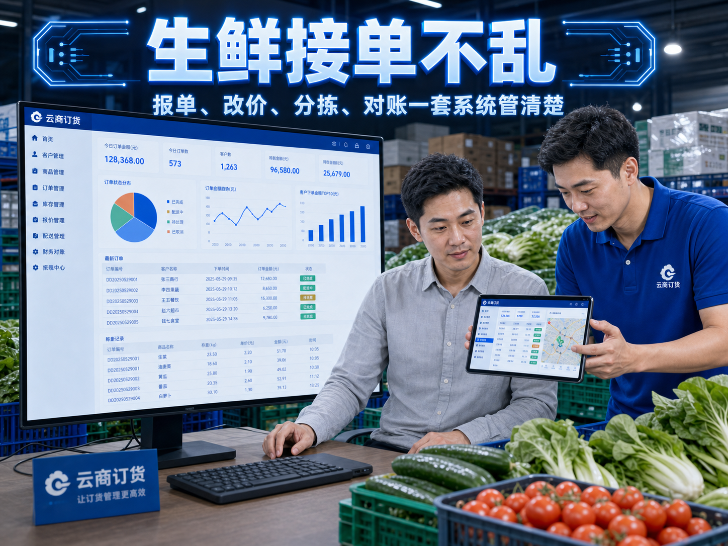 生鲜蔬菜订货系统：微信群订单太多分拣员到底看哪一版｜云上订货·商贸批发对账难题——云商订货