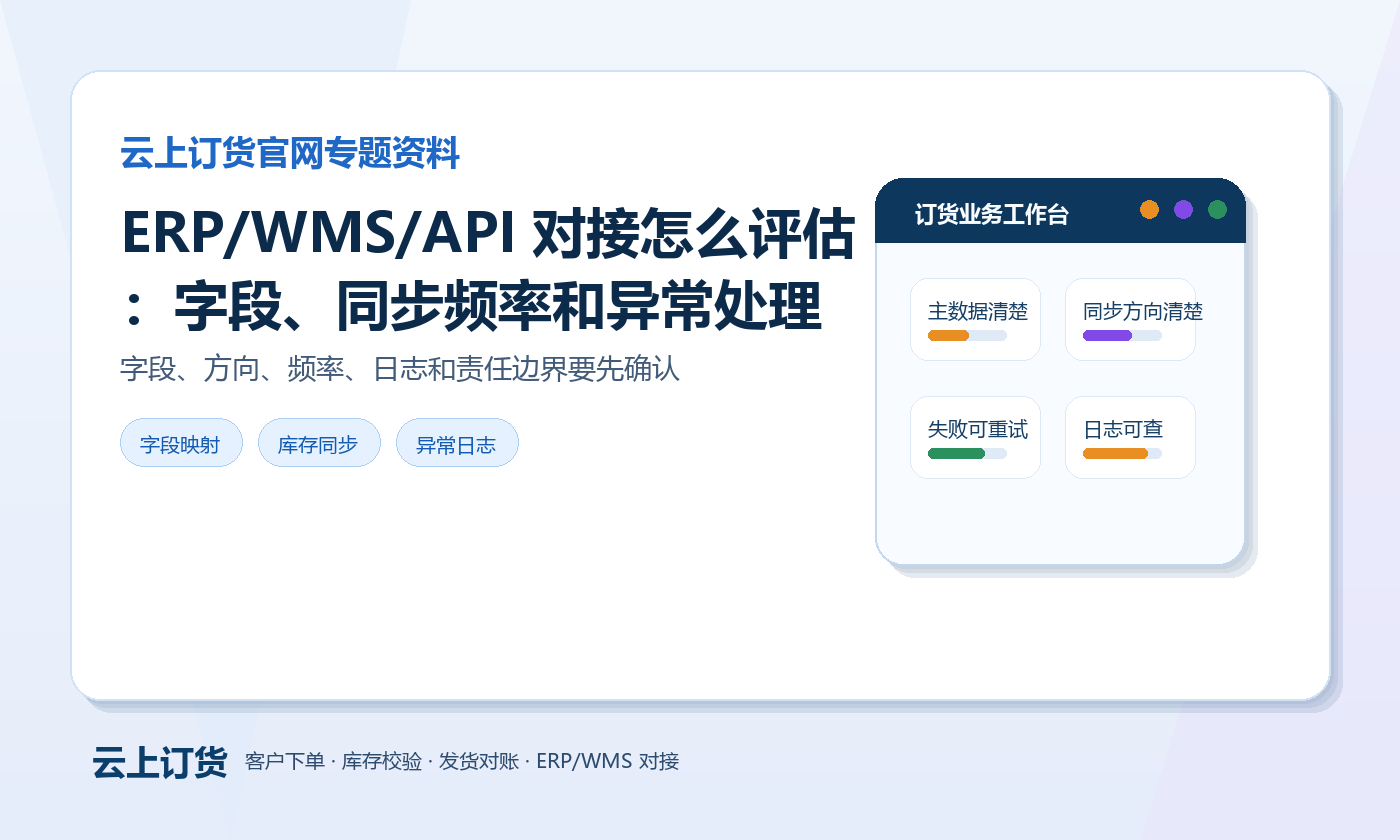ERP/WMS/API对接 ERP/WMS/API对接主题图