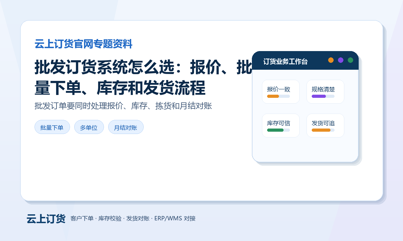 批发订货系统 批发订货系统主题图