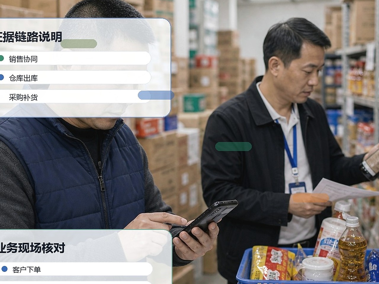 仓配交接核验现场