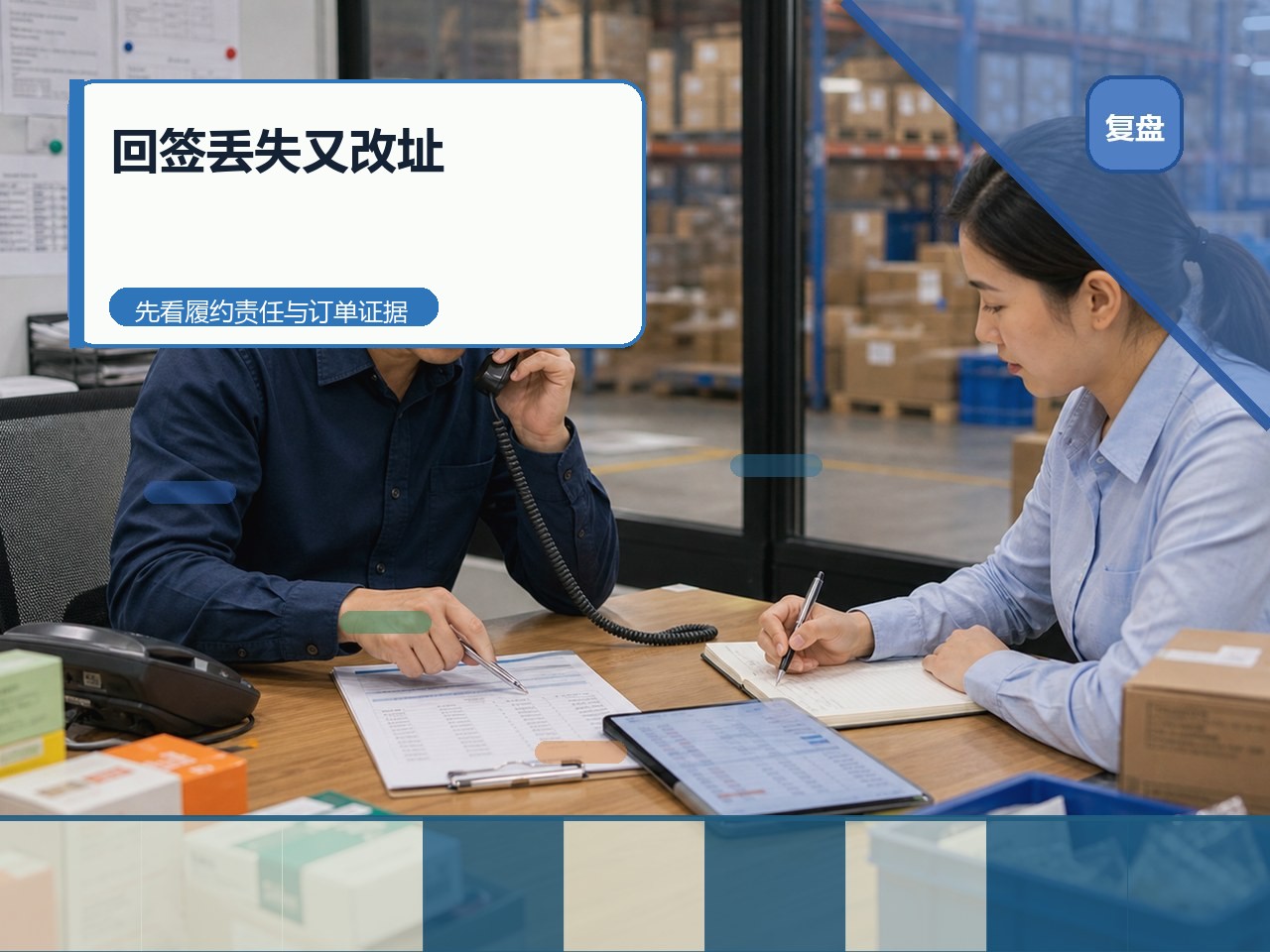 回签丢失与临时改址：订货系统的履约追溯核验
