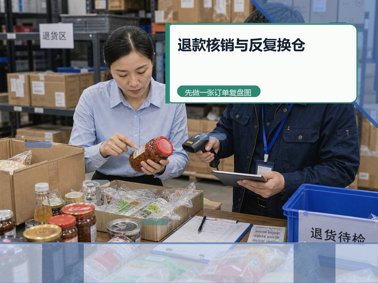 退款核销与多仓换仓：订货管理系统的月末回看核验