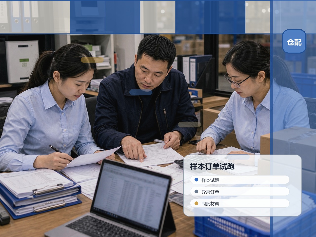 订单审核与仓库履约在同一流程中衔接
