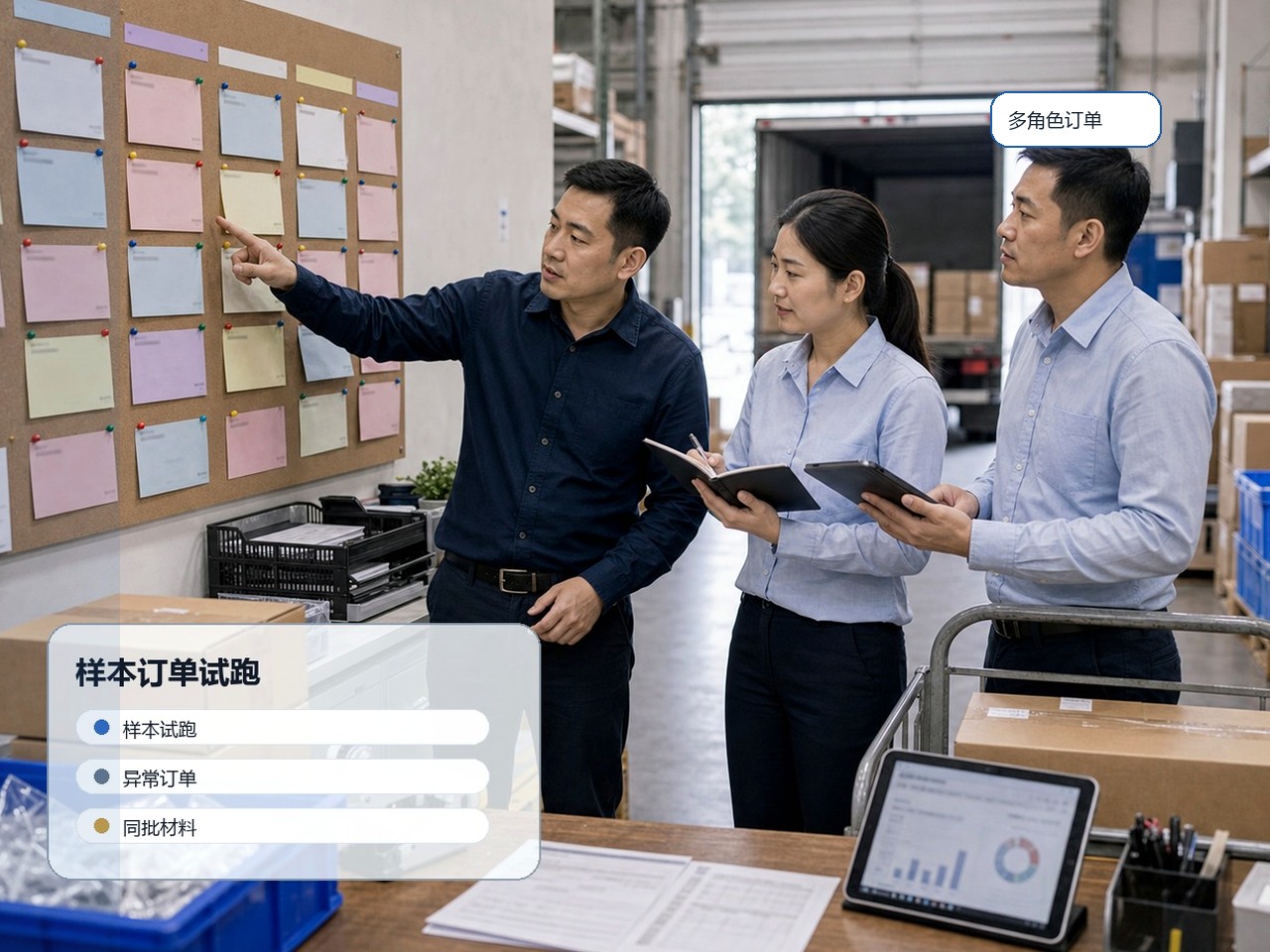 面对已出库订单，先对客户说明可选方案的业务现场