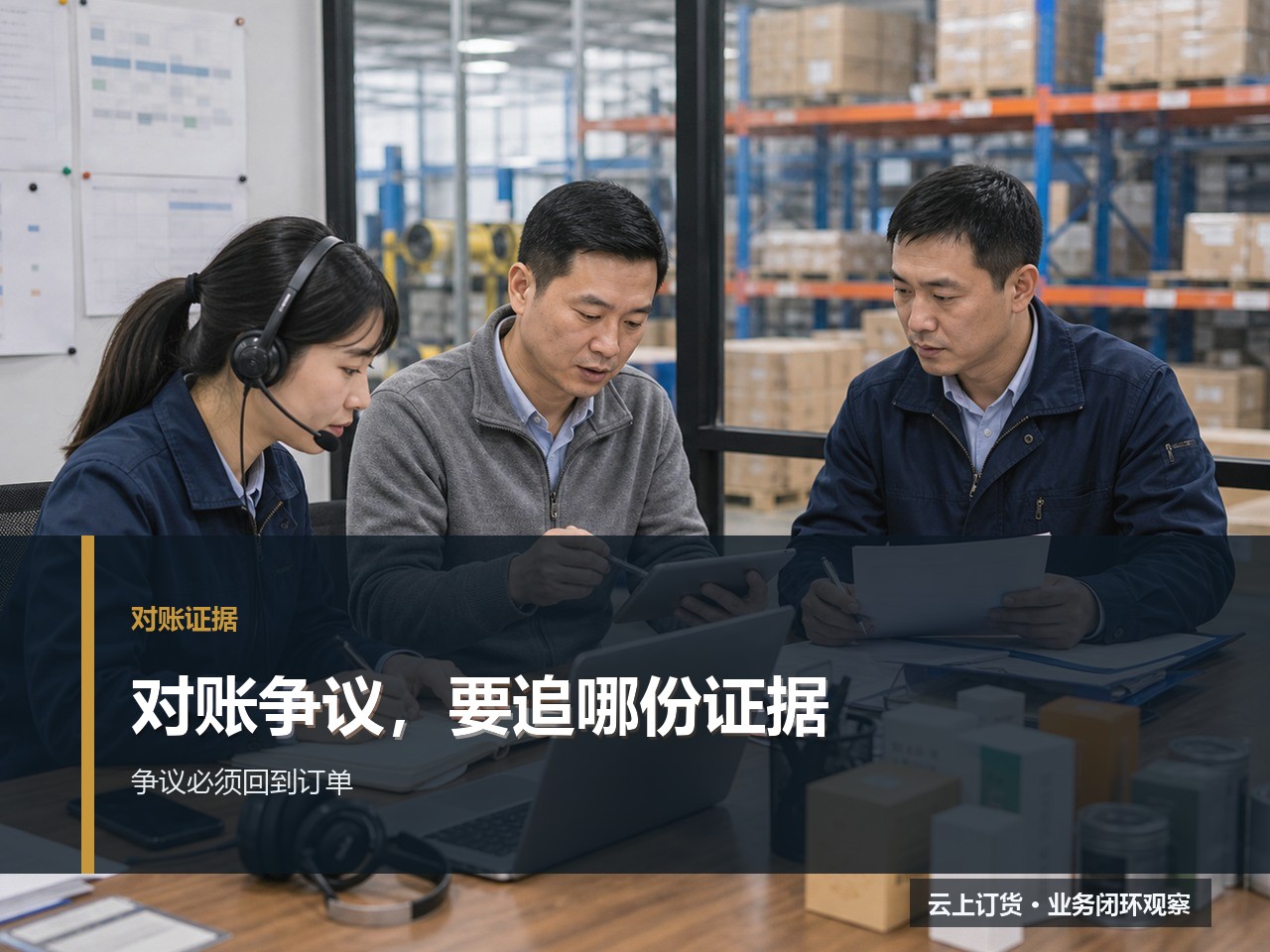客户对账有争议时，哪些订单证据必须能追溯