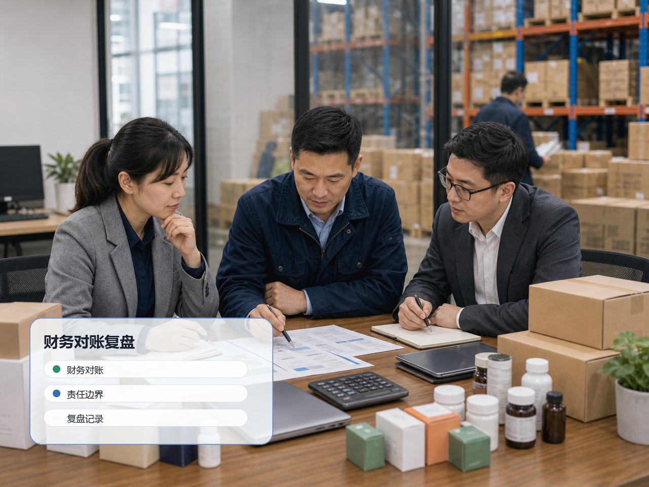 配送人员核对批次交接与客户实收