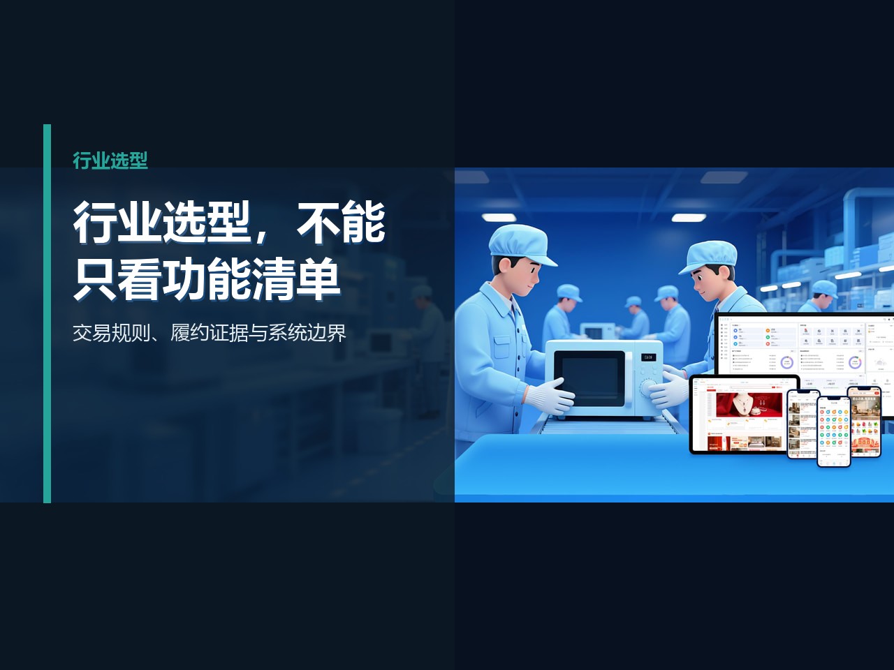 不同行业选订货系统，为何不能套同一张功能清单