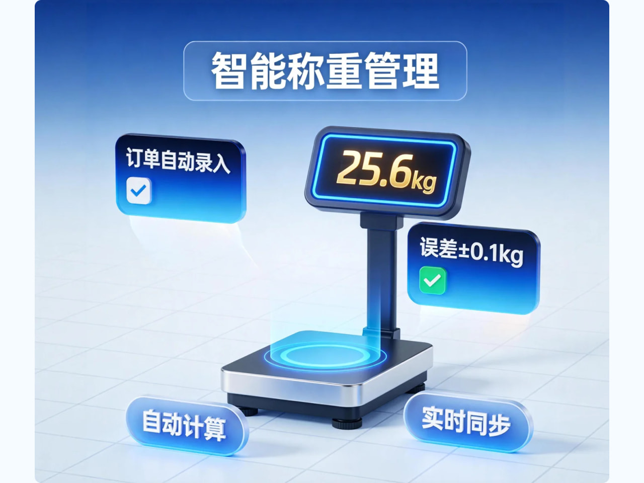 智能称重将实际重量自动回传订单
