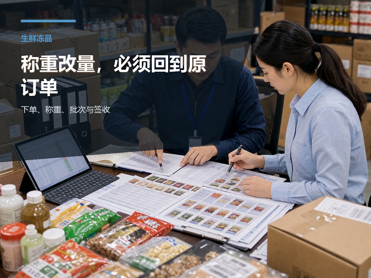 生鲜与冻品从下单、称重到签收的订单闭环