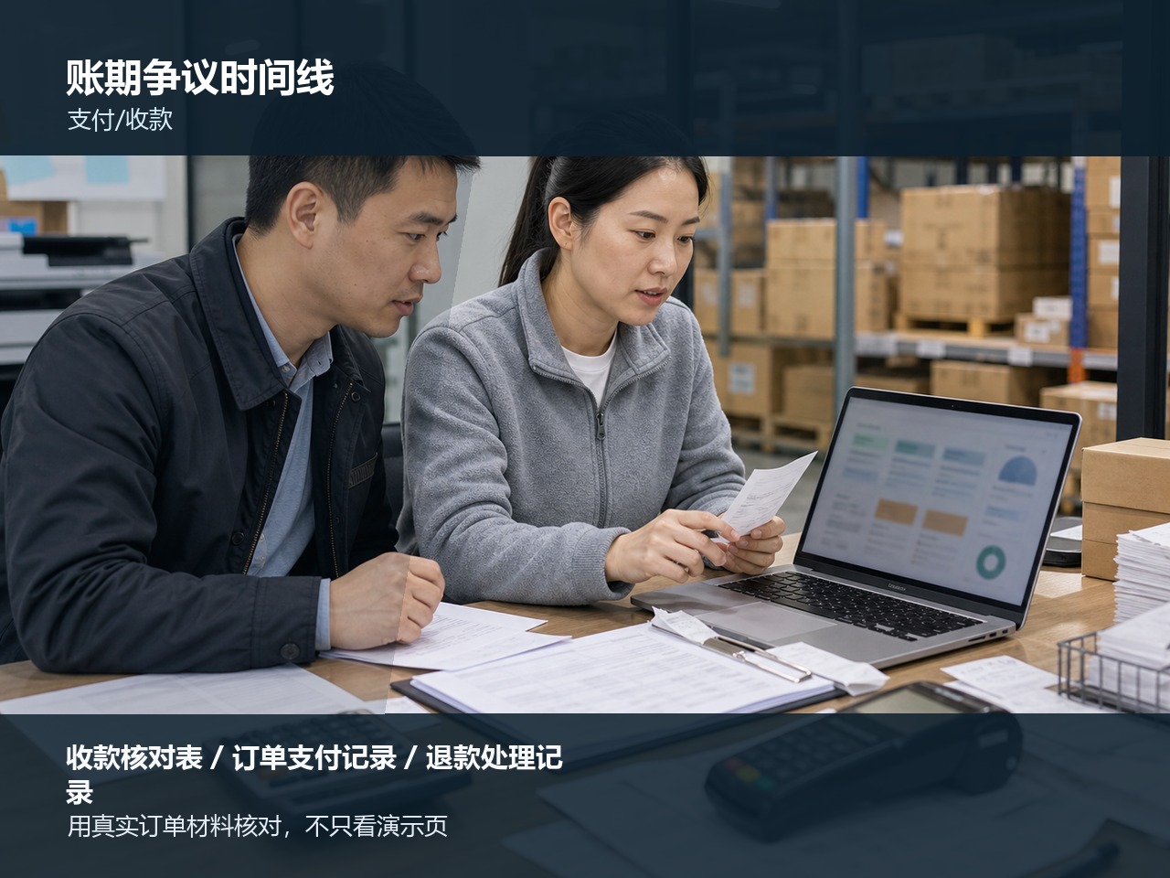 负责人回看订单材料与经营结果