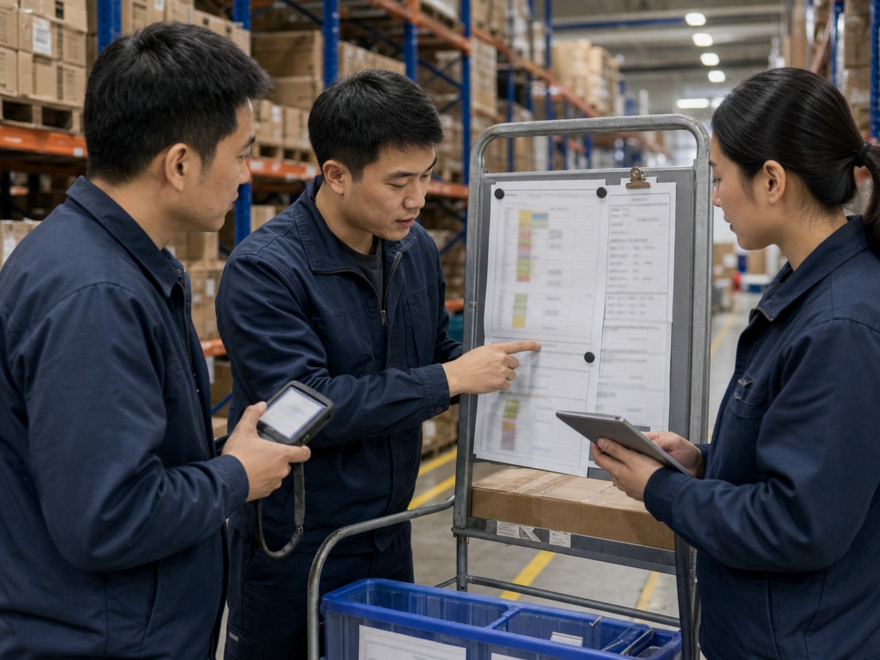 仓库订单异常复核现场