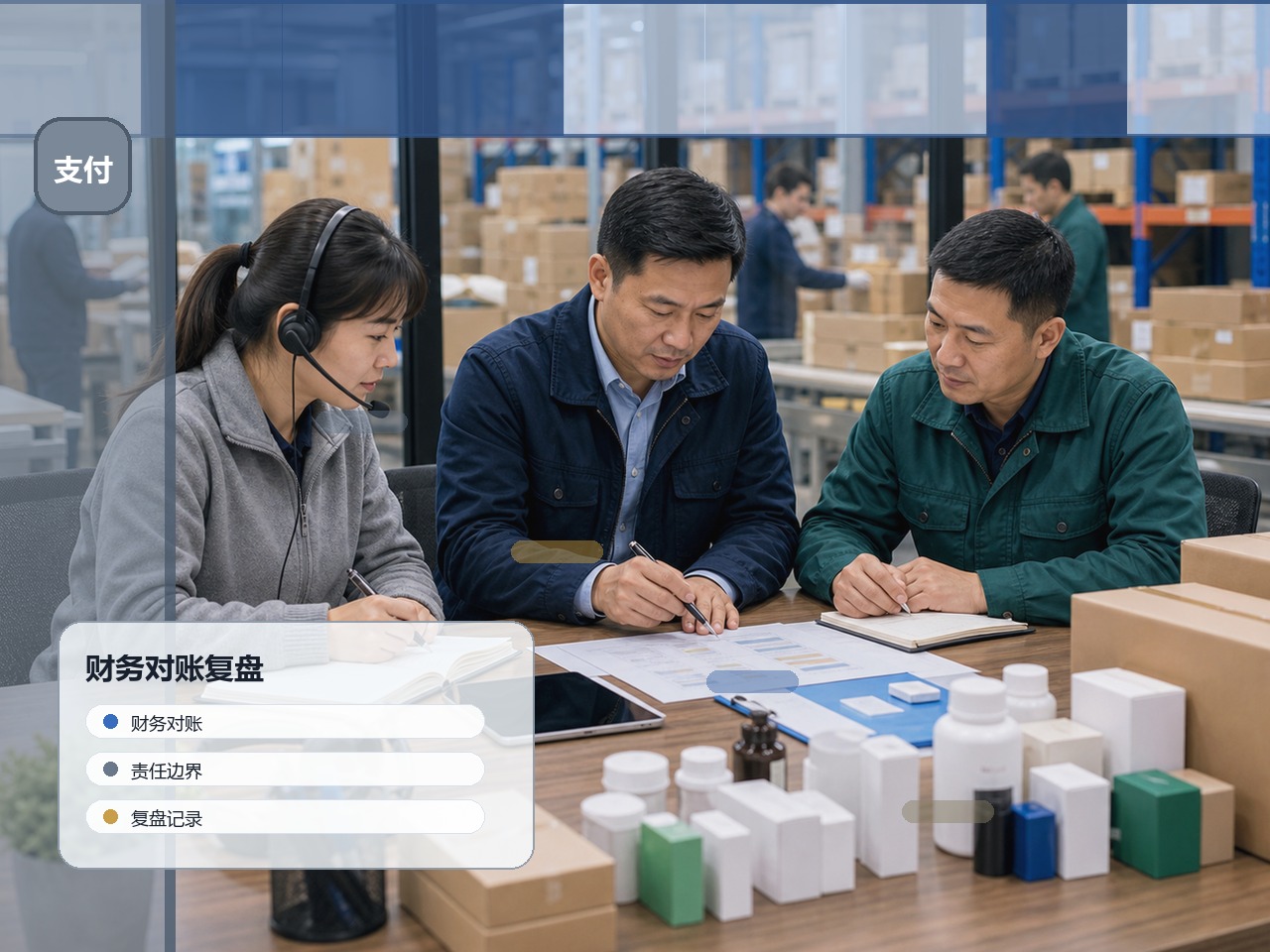客户在业务现场核对订单条件