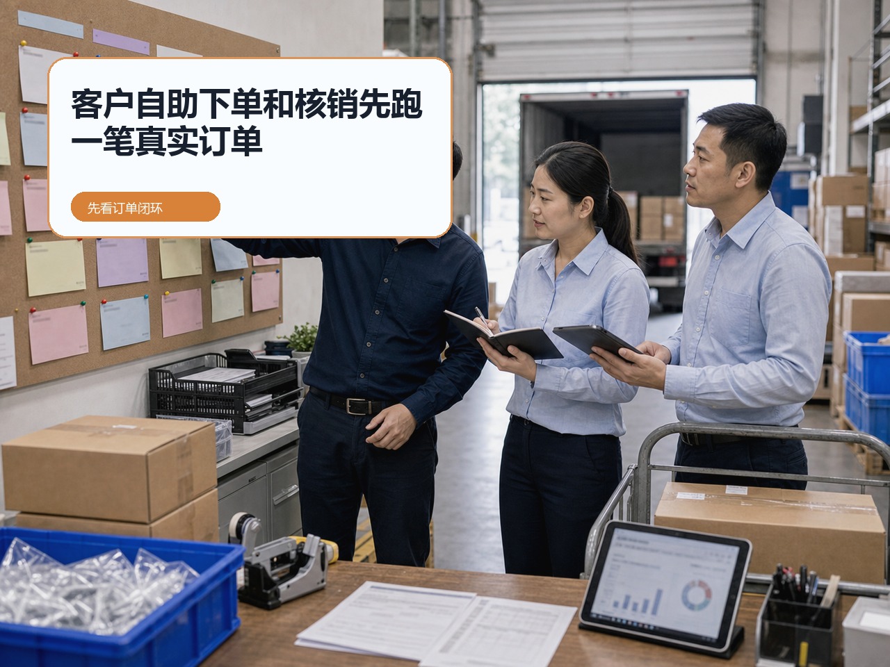 电工电料采购现场，参数筛选、型号资料与订单复核必须留证