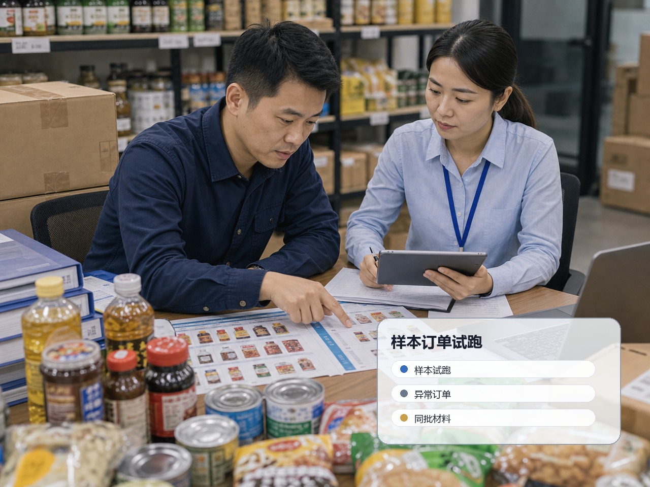 连锁配送闭环的订单与业务材料核对