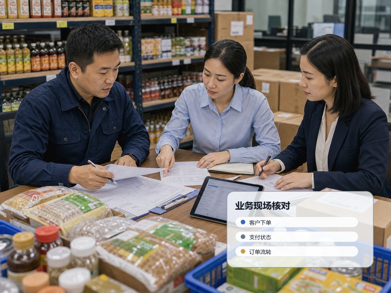 粮油调料复购中可售库存的现场记录