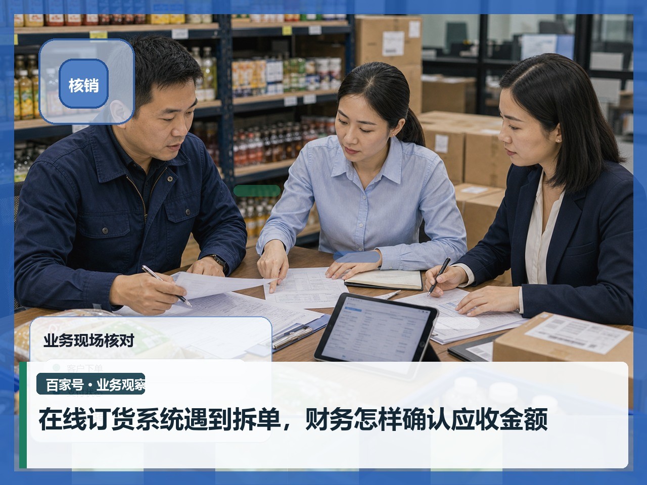 在线订货系统遇到拆单，财务怎样确认应收金额