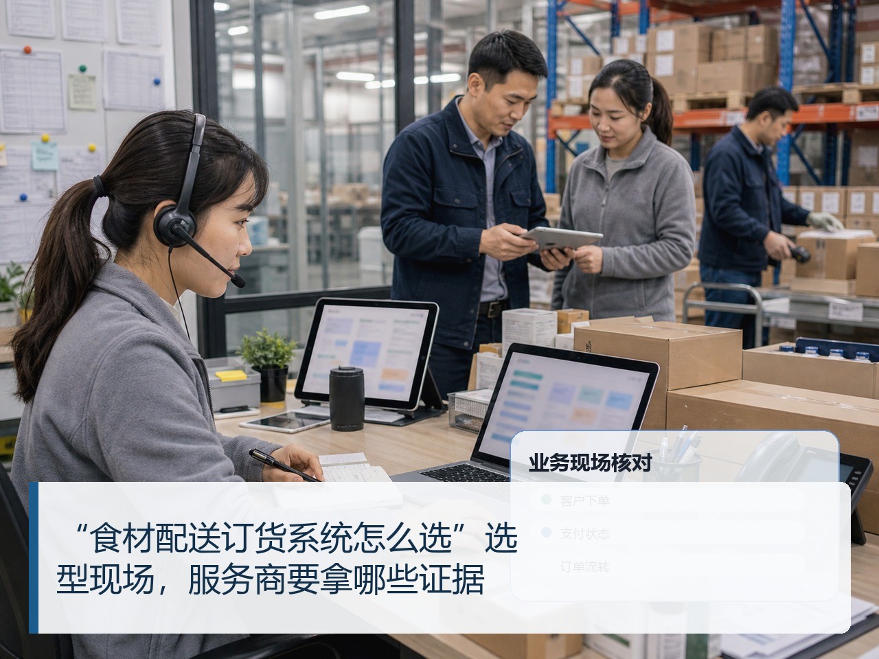 “食材配送订货系统怎么选”选型现场，服务商要拿哪些证据