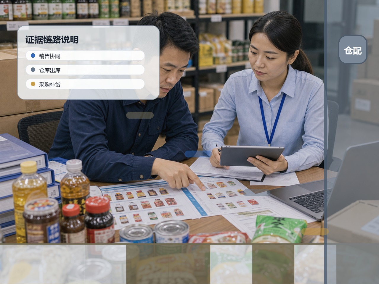 项目销售、价格审批人、客户、仓库和财务协同处理