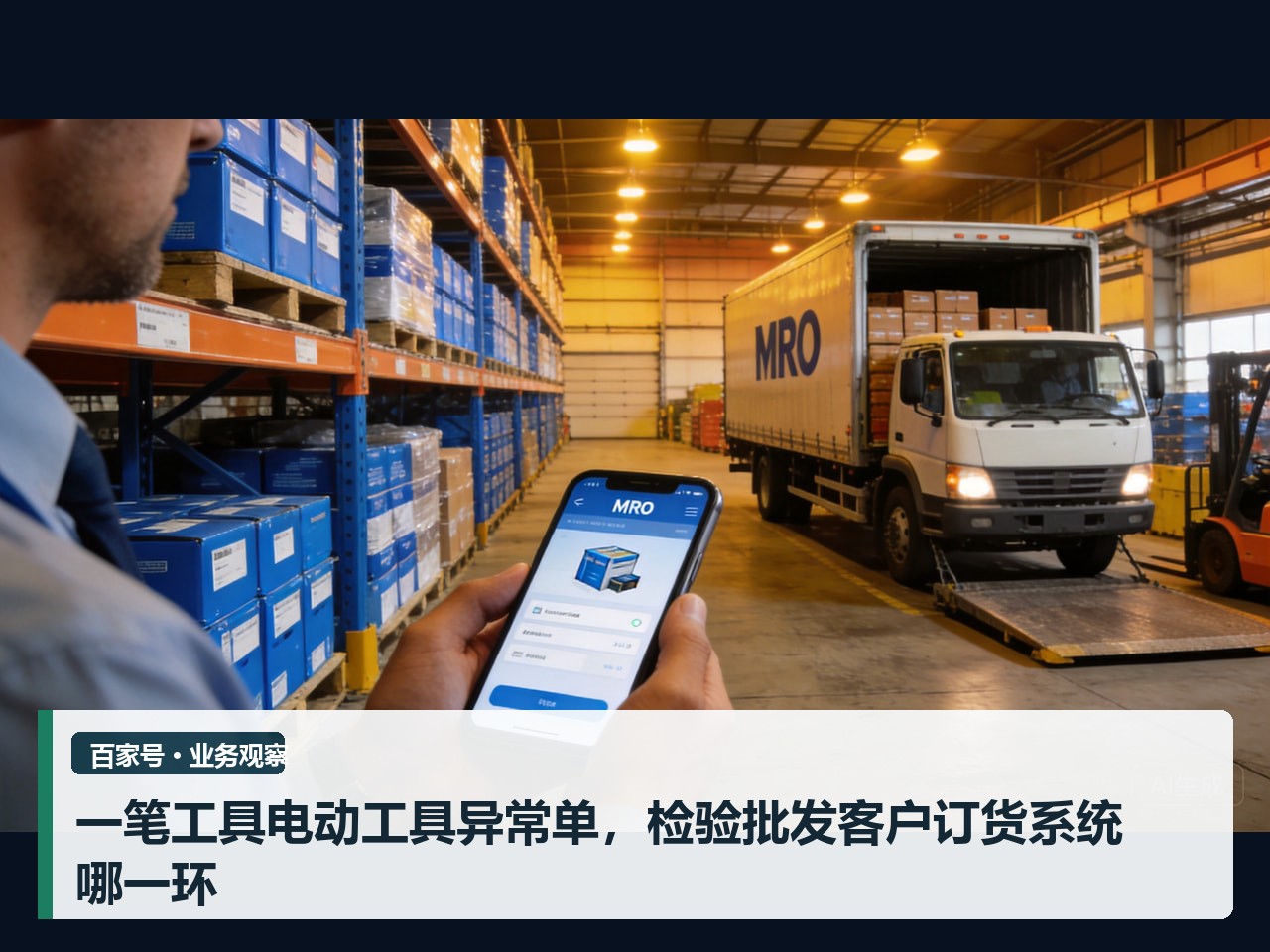 一笔工具电动工具异常单，检验批发客户订货系统哪一环