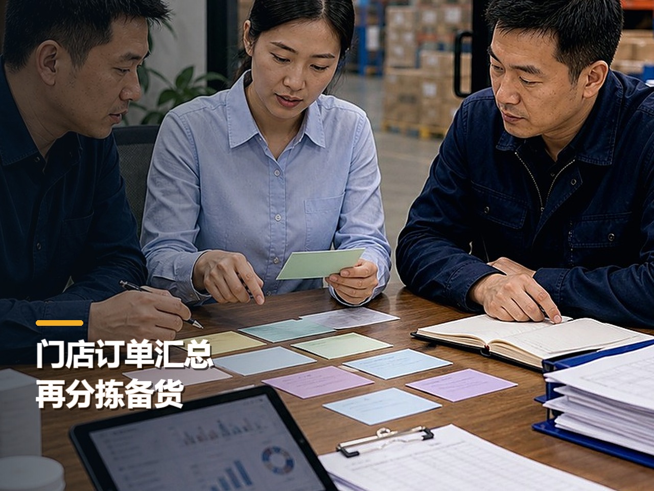 食材配送每天订单怎样汇总后再分拣备货