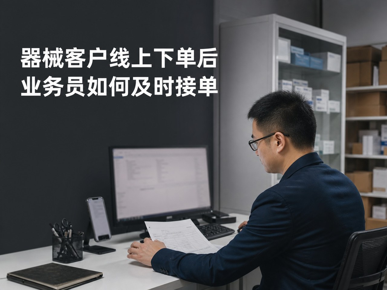 器械客户线上下单后业务员如何及时接单