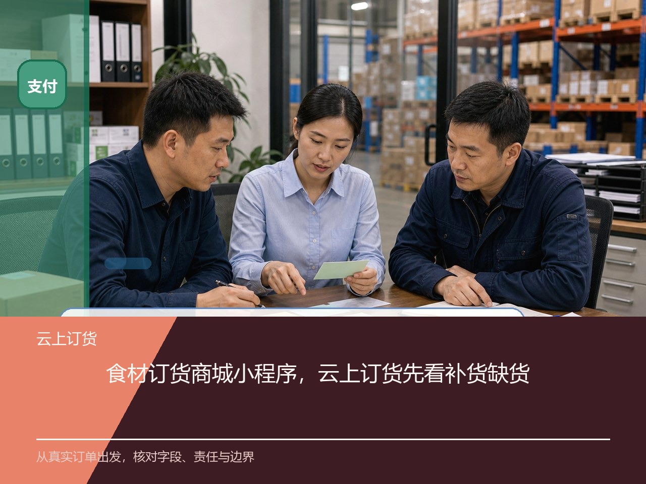食材订货商城小程序，云上订货先看补货缺货