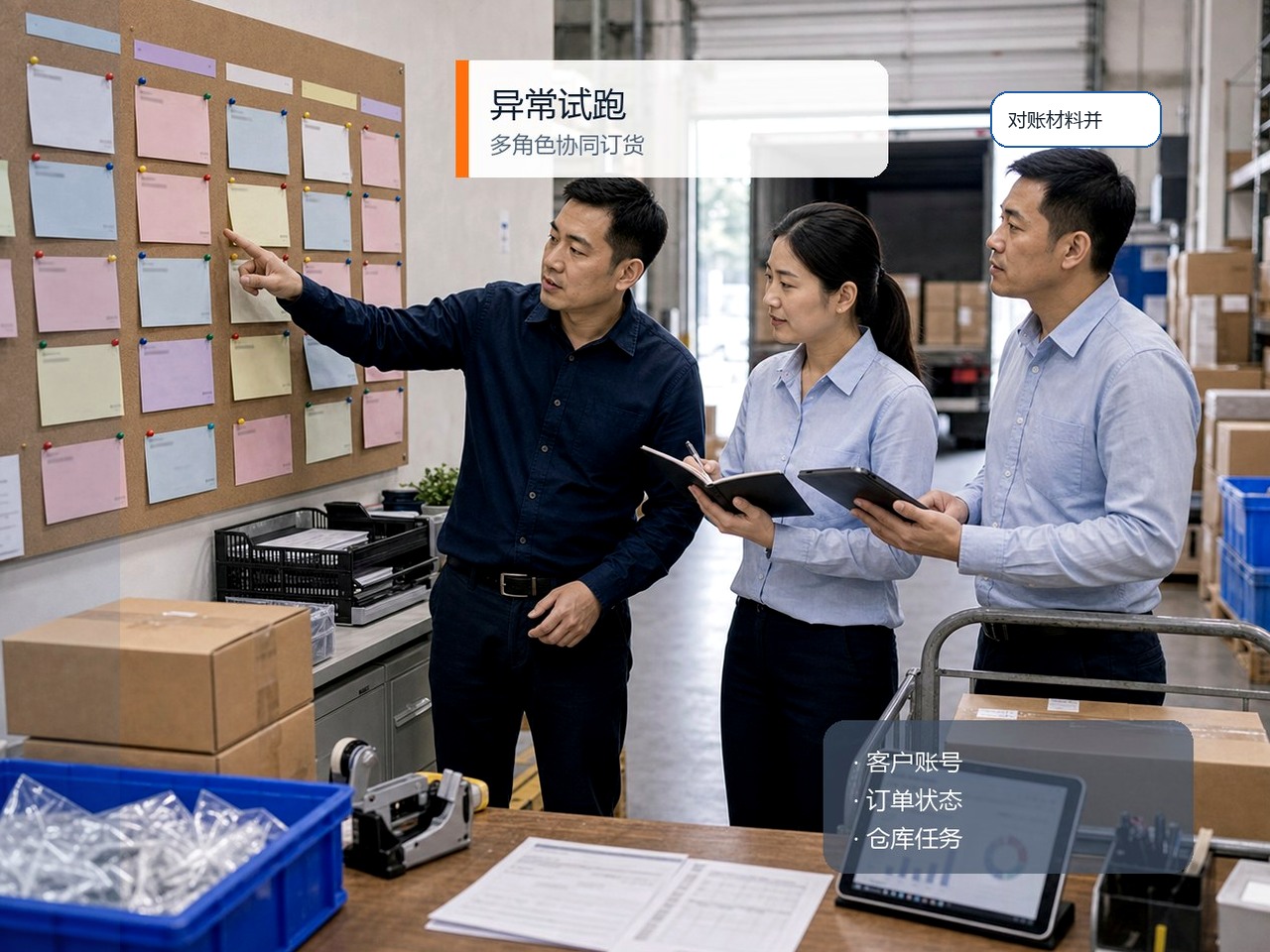业务人员处理当前订单