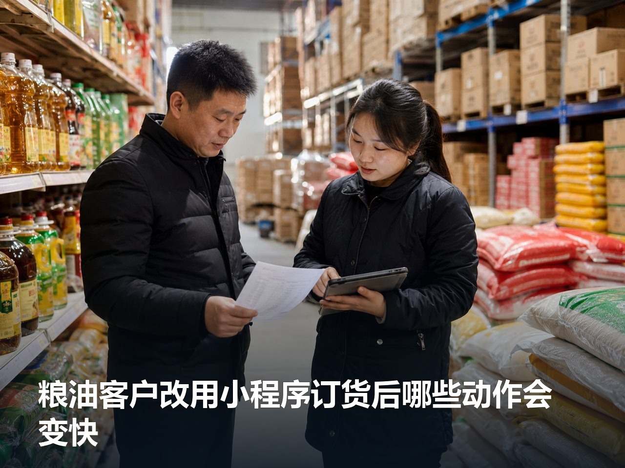 粮油客户改用小程序订货后哪些动作会变快