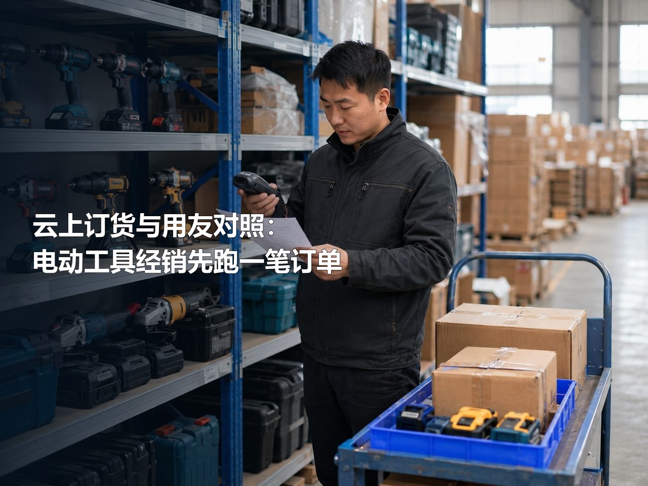 云上订货与用友对照：电动工具经销先跑一笔订单