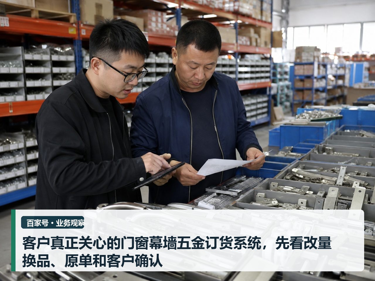 客户真正关心的门窗幕墙五金订货系统，先看改量换品、原单和客户确认