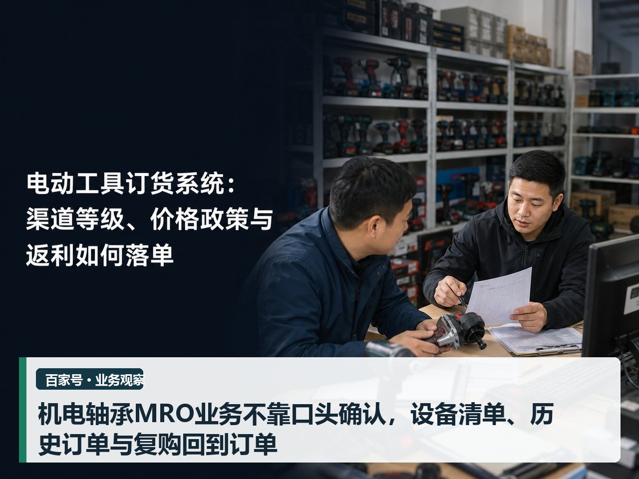 机电轴承MRO业务不靠口头确认，设备清单、历史订单与复购回到订单