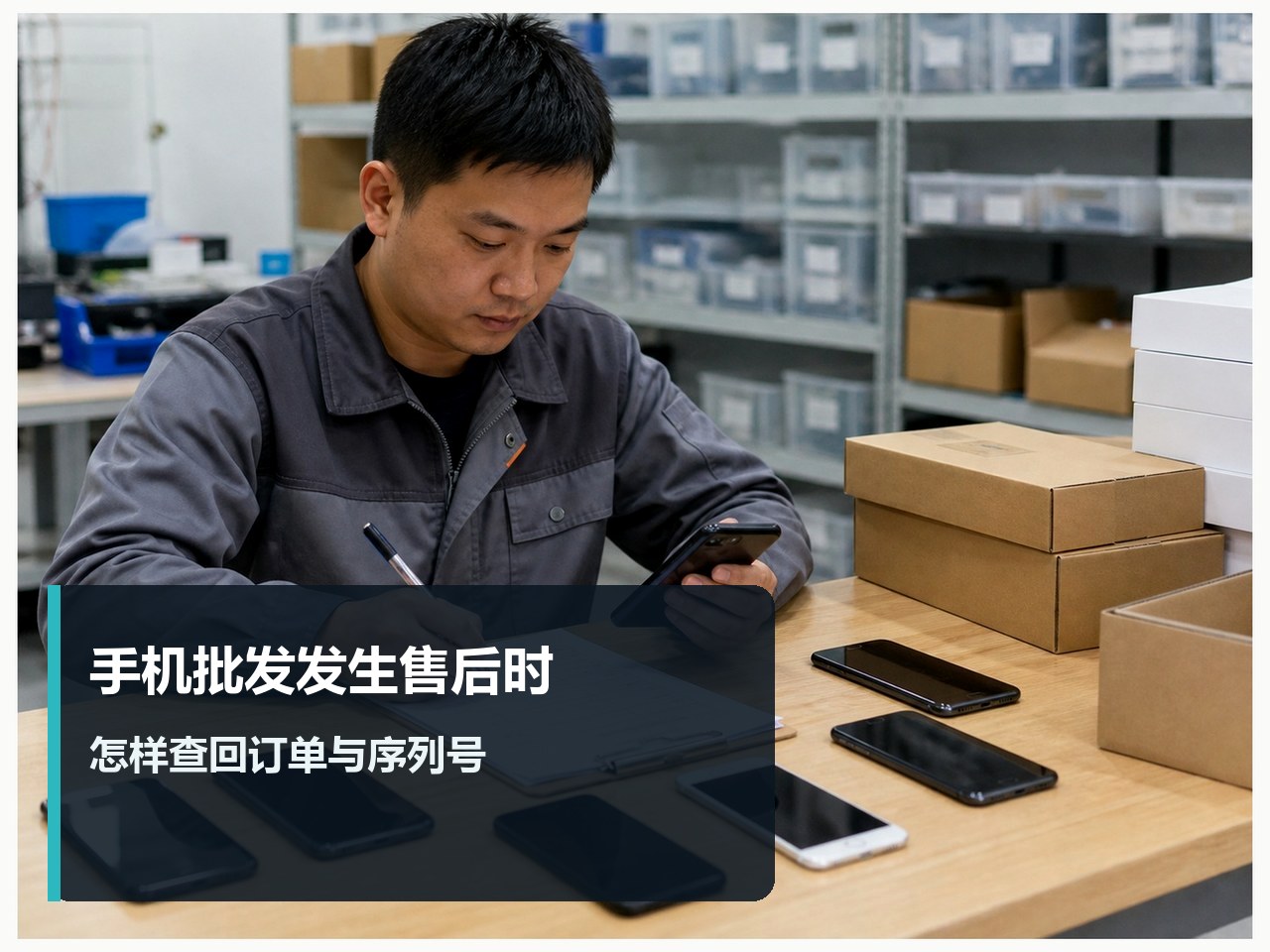 手机批发发生售后时怎样查回对应订单与序列号