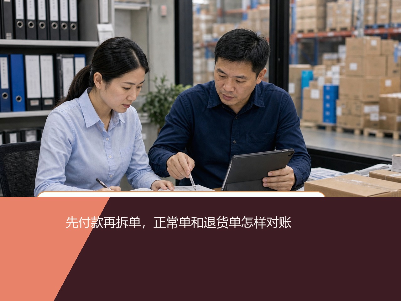 先付款再拆单，正常单和退货单怎样对账