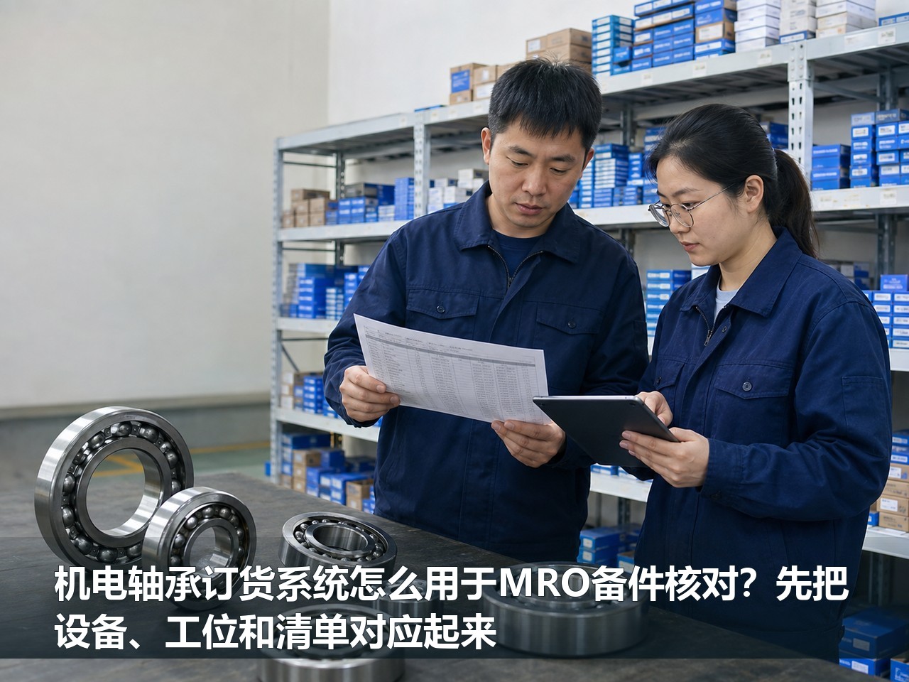 机电轴承订货系统怎么用于MRO备件核对？先把设备、工位和清单对应起来