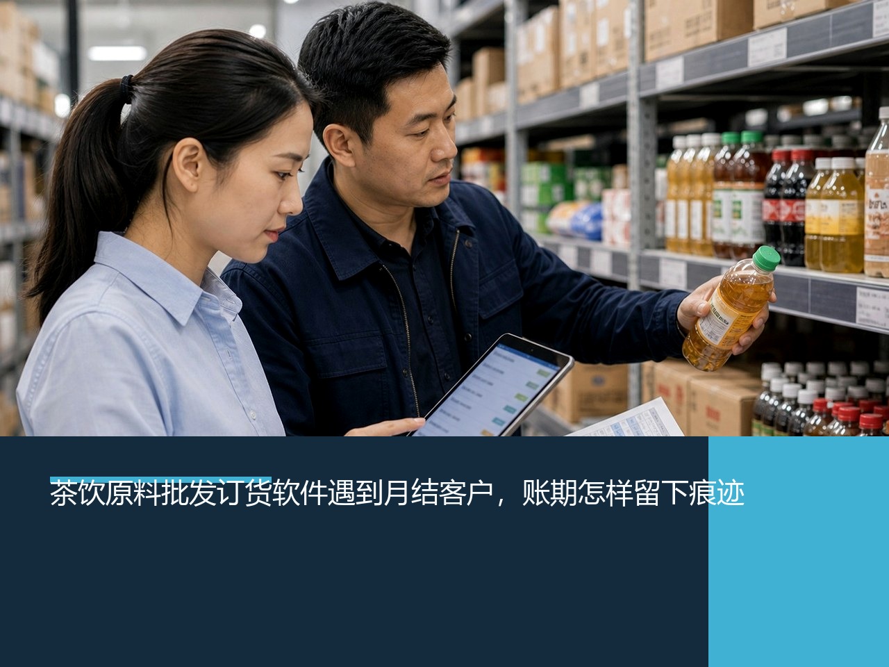 茶饮原料批发订货软件遇到月结客户，账期怎样留下痕迹