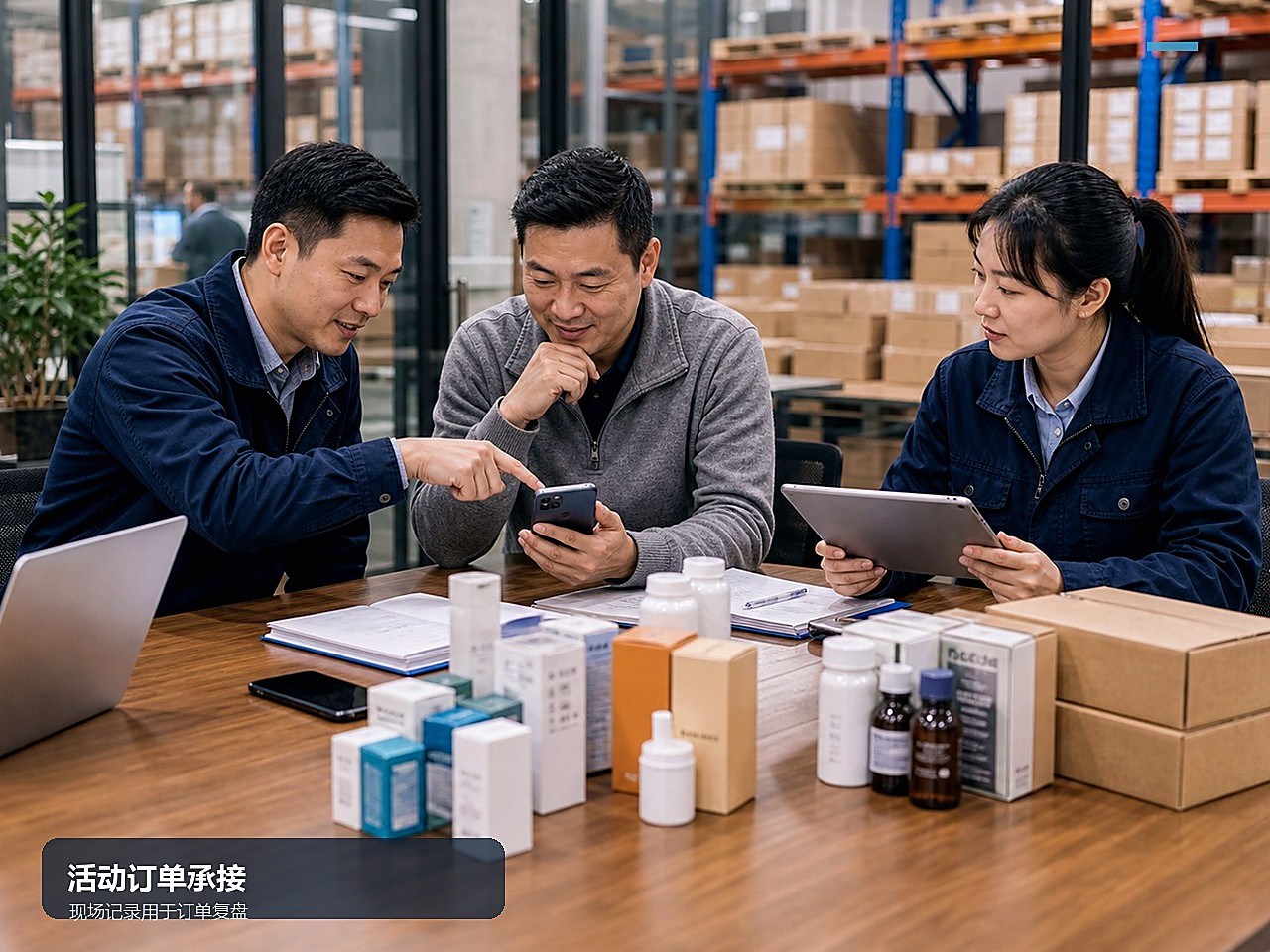 食材订单核对现场