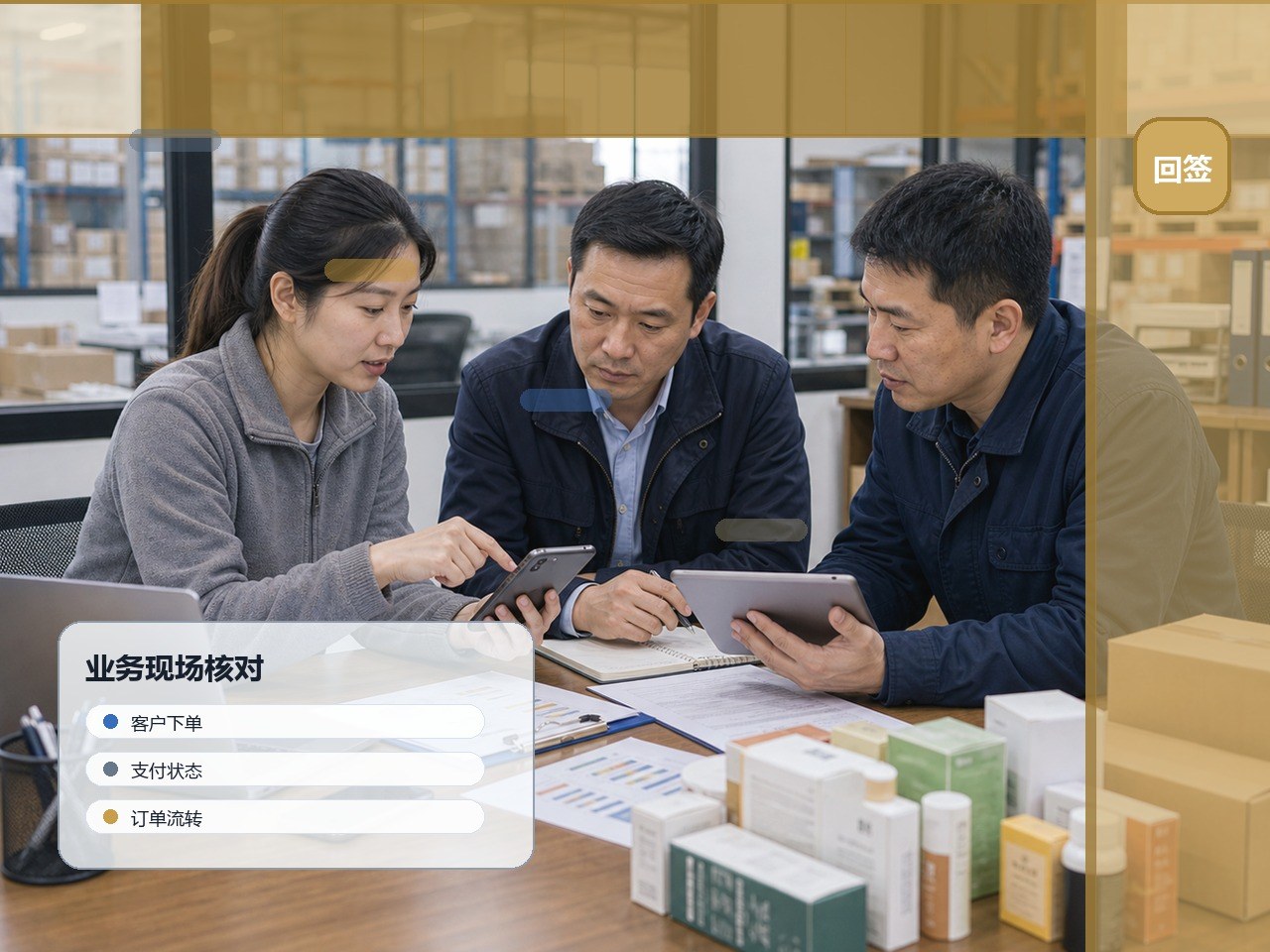 试用前核对商品与客户资料