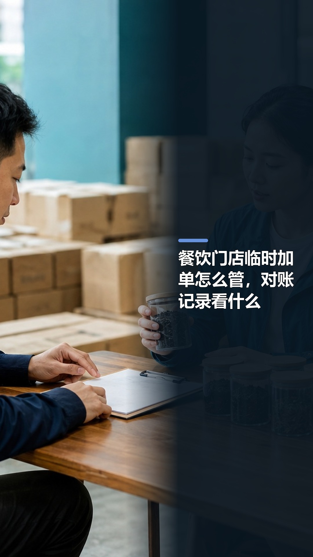 餐饮门店临时加单怎么管，对账记录看什么