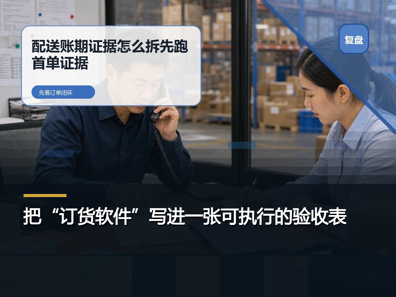 把“订货软件”写进一张可执行的验收表