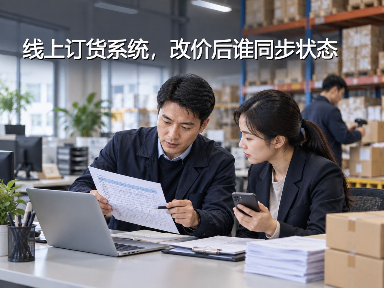 线上订货系统，改价后谁同步状态