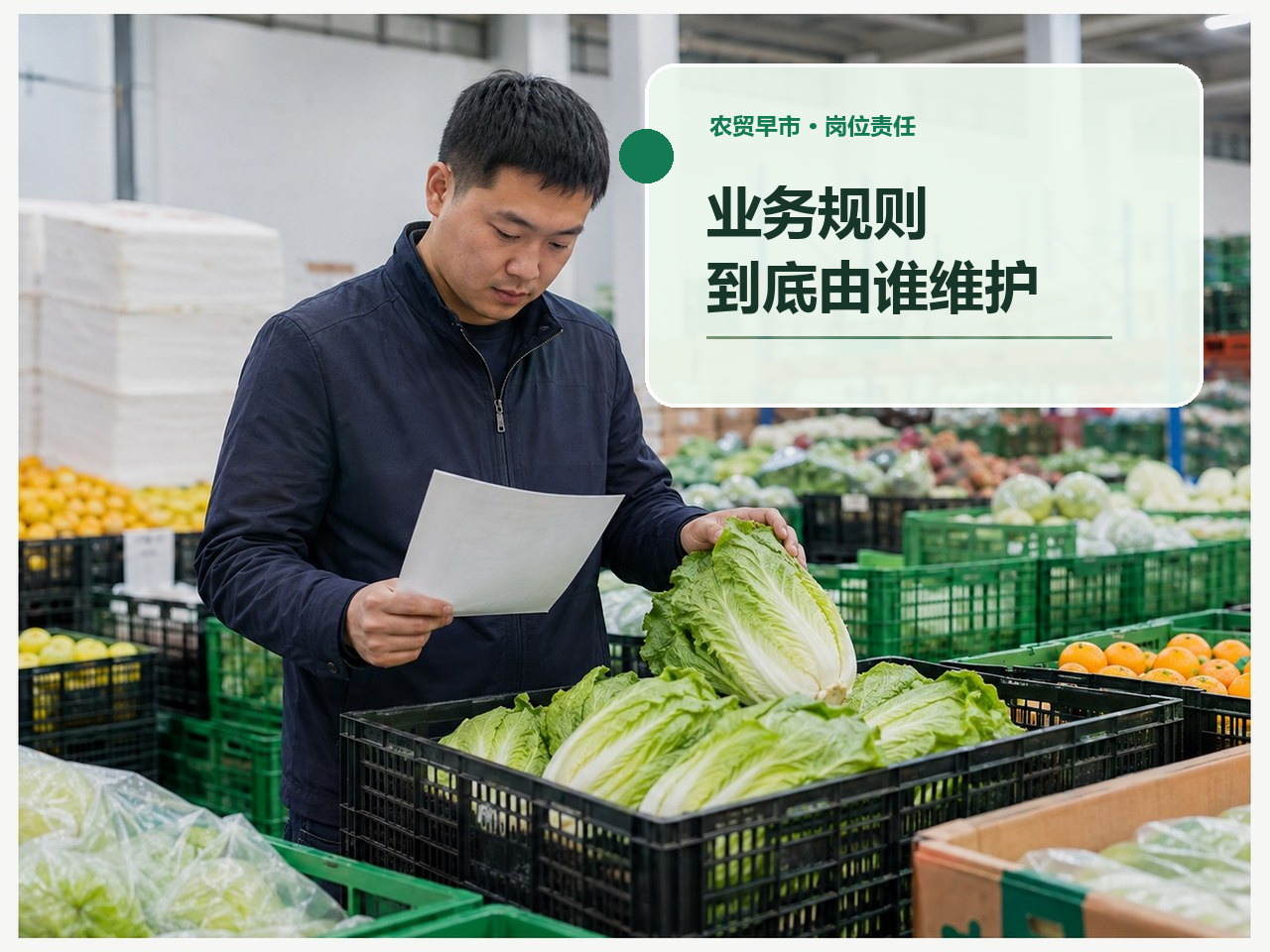 农贸生鲜：农贸批发订货系统，落地后，业务规则由谁维护？