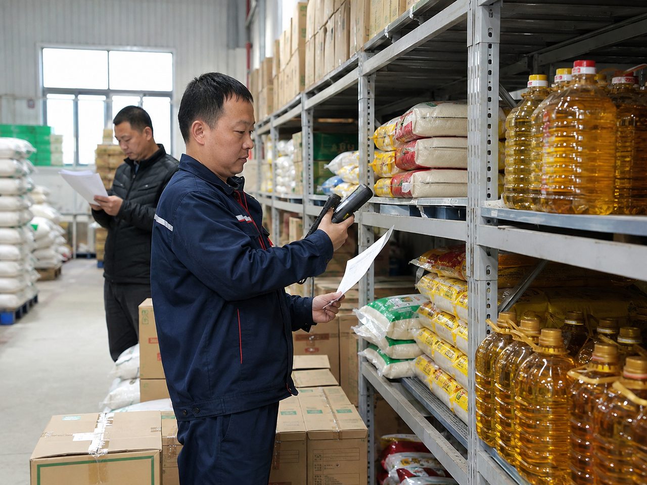 仓库按门店与配送批次整理分拨任务